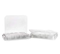 CONTITAL Couvercles PET PL224750 pour conteneurs en aluminium 12 portions - 25 pièces