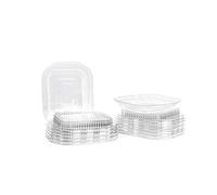 CONTITAL PL220497 | Couvercles en PET pour conteneurs en aluminium | Couvercles en PET scellants, durables et réutilisables | 50 pièces