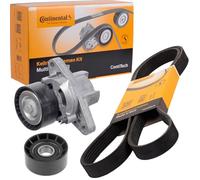 ContiTech Kit courroie multi-cannelée 6PK1750K2 Poulie de tension incluse pour Renault