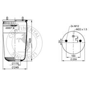 CONTITECH AIR SPRING 4007 N P01 Soufflet à air, suspension pneumatique
