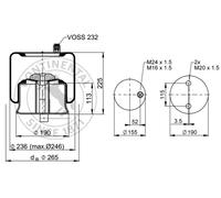 CONTITECH AIR SPRING 4786 N P24 Soufflet à air, suspension pneumatique