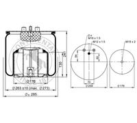 CONTITECH AIR SPRING 4878 N1 P01 Soufflet à air, suspension pneumatique