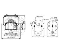 CONTITECH AIR SPRING 6711 N P02 Soufflet à air, suspension pneumatique