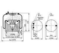 CONTITECH AIR SPRING 6717 N P01 Soufflet à air, suspension pneumatique