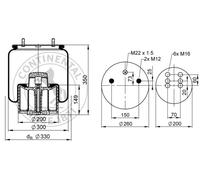 CONTITECH AIR SPRING 940 MB P30 Soufflet à air, suspension pneumatique