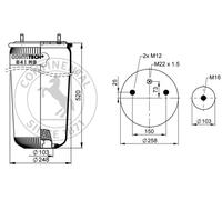 CONTITECH AIR SPRING 941 MB Soufflet à air, suspension pneumatique