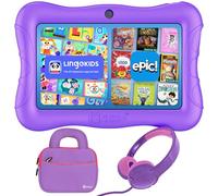 Contixo Disney Ensemble Tablette d'apprentissage 7" pour Enfants, WiFi, Bluetooth, Casque Filaire, Stylet et Sac pour Tablette avec Applications approuvées par Les Enseignants et contrôle Parental,