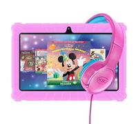 Contixo Ensemble tablette 7 enfants - Tablette d'apprentissage et écouteurs pour enfants, comprend plus de 50 livres d'histoires Disney (valeur de 200 $), 7 pouces HD, 3 à 7 ans, contrôle parental