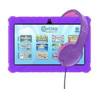 Contixo Ensemble tablette 7 enfants - Tablette d'apprentissage et écouteurs pour enfants, comprend plus de 50 livres d'histoires Disney (valeur de 200 $), 7" HD, 3 à 7 ans, contrôle parental, Android