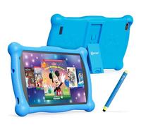 Contixo V10A Tablette d'apprentissage HD pour enfants de 3 à 7 ans avec contrôle parental, étui à l'épreuve des enfants, stylet et plus de 50 livres électroniques Disney (valeur de 250 $), jeux
