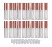 Contons de tubes à lèvres à lèvres vides, 20pcs Rempillable Bouteille de rouge Mini recharge tubes vides Conteneurs pour baume/maquillage voyage cosmétique (rose)
