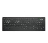 Active Key AK-C8112 - Clavier - désinfection par essuyage, profilé plat - 100% - full size - lavable - USB - QWERTZ - Allemand - noir G