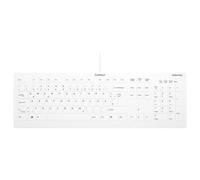 Contour Active Key AK-C8112 - Clavier - désinfection par essuyage, profilé plat - 100% - full size - USB - QWERTZ - Allemand - blanc