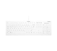 Active Key AK-C8112 - Clavier - désinfection par essuyage, profilé plat - 100% - full size - USB - QWERTZ - Allemand - blanc
