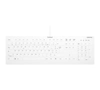 CHERRY AK-C8112 Clavier Médical USB AZERTY Français Blanc, Commutateur Ciseaux, IP68, 105 Touches ABS, Câble 1.8m