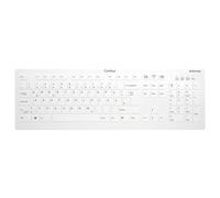 CHERRY AK-C8112 Clavier Médical RF Sans Fil QWERTZ Allemand Blanc, Commutateur Ciseaux, IP68, 105 Touches, 2.4GHz, Portée 10m