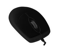 Contour Active Key AK-PMJ1 Series CleanMouse - Souris - ergonomique - droitiers et gauchers - optique - 2 boutons - filaire - USB - noir