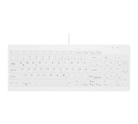 Contour Active Key QuickClean AK-C7012 - Clavier - design médical et hygiénique - compact - USB - Allemand - blanc