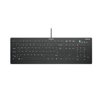 Contour Active Key QuickClean AK-C8112 - Clavier - design médical et hygiénique - 100% - full size - lavable - USB - QWERTZ - Allemand - noir