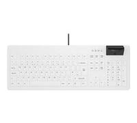 Contour Active Key SmartKey AK-C8200F - Clavier - hygiène, avec lecteur de carte à puce intégré - USB - QWERTY - R.-U. - blanc et noir Noir G