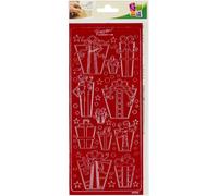 Contour Autocollant Peel Off's Cadeaux Rouge 10,5x23 Cm