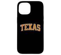 Contour Blanc Orange Texan Coque pour iPhone 15