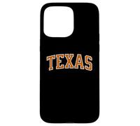 Contour Blanc Orange Texan Coque pour iPhone 15 Pro Max