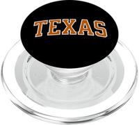 Contour Blanc Orange Texan PopSockets PopGrip pour MagSafe