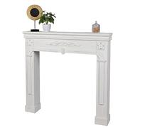 Contour de cheminée Bois Cottage Blanc céruse