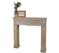 Contour de cheminée Bois Cottage Bois Naturel céruse