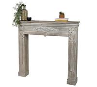 Contour de cheminée Bois Cottage Gris céruse