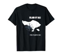 Contour De L'île De Bali avec Boussole T-Shirt
