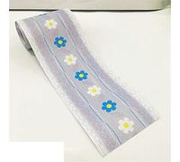 Contour de papier peint, Frise de papier peint autocollante for mur et plafond, multicolore, 10 x 1000 cm(Purple Clover)