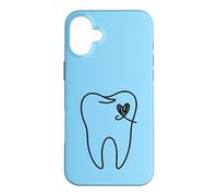 Contour esthétique de l'assistant Dentaire en Forme de cœur Coque pour iPhone 16 Plus