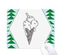 contour noir le sésame de biscuits de la glace tapis de souris green pine tree tapis en caoutchouc