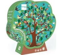Scratch Puzzle Contour – Arbre Oiseaux – 58 pièces – Multicolore