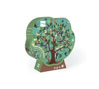 Contour puzzle arbres et oiseaux