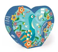 Scratch Europe - Puzzle de contours - Paon multicolore - 40 pièces - pour enfants