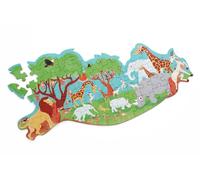 Contour Puzzle - Safari 60 Pièces Multicolore