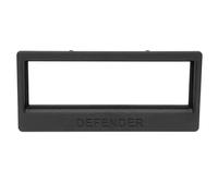 Contour Radio Surround pour Land Rover Defender TD5 - Cache Tableau de Bord Style OEM avec Logo Defender - Impression 3D Haute Qualité (Noir) - Compatible FHF000070PMA.