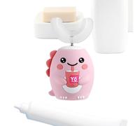 Contour Scrubber, Automatic Silicone Brush, 4.3 Inches Cleaner with Soft Bristles, Waterproof Mouth Rig, Rechargeable Toothbrush with U-Shape Head, Training Tool for Children