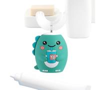 Contour Scrubber, Automatic Silicone Brush, 4.3 Inches Cleaner with Soft Bristles, Waterproof Mouth Rig, Rechargeable Toothbrush with U-Shape Head, Training Tool for Children