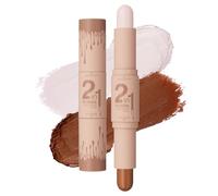 Contour Stick 2 en 1 Contouring Stick & Highlighter, Creamy Bronzer Stick, Sculpted Complexion Wand Contour Waterproof Long Lasting Natural Bronzer Smooth Face Highlighter Beauty Contour Stick (01, M)