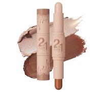 Contour Stick 2 en 1 Contouring Stick & Highlighter, Creamy Bronzer Stick, Sculpted Complexion Wand Contour Waterproof Long Lasting Natural Bronzer Smooth Face Highlighter Beauty Contour Stick (94, M)