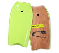 Contour Surf Planche de Corps légère et Durable avec Noyau en EPS Double Canal pivotant et Laisse enroulée idéale pour Les Stations balnéaires d'été et la Plage avec Blason de 94 cm