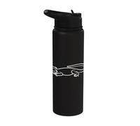 Contour tropical esthétique du dragon barbu Stainless Steel Insulated Water Bottle
