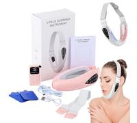 Contourflex 4 in 1 Massager - Contourflex Facial Exerciser, V-Face Shaping Massager Electric, Double Chin Reducer, Tightens & Firms Loose Skin, Gets Rid of a Double Chin, Defines the Jawline (Pink)