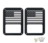 Contours de phares arrières 1 Paire De Protections De Phares En Alliage D'aluminium Compatibles Avec pour Jeep pour Wrangler JK 2007-2018 Protection de feu arrière