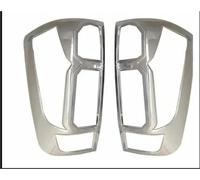Contours de phares arrières Lot De 2 Caches De Feux Arrière En ABS Noir/chromé Pour Nissan Pour Navara D23 NP300 2015-2018 Protection de feu arrière(Argent)