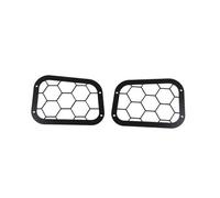 Contours de phares arrières Pour Hummer Pour H2 2003-2007 Style De Voiture Acier Inoxydable Noir Pare-chocs Arrière Feu Antibrouillard Garniture Accessoires De Voiture couvercle de feu(Style A)